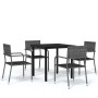Juego de comedor de jardín 5 piezas gris de , Conjuntos de jardín - Ref: Foro24-3099584, Precio: 182,27 €, Descuento: %