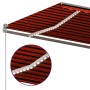 Toldo automático LED sensor de viento naranja marrón 400x300 cm de vidaXL, Toldos - Ref: Foro24-3069755, Precio: 695,96 €, De...