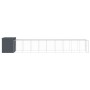 Caseta perros con corral acero galvanizado gris 214x1069x181 cm de , Casetas para perros - Ref: Foro24-3189135, Precio: 980,6...