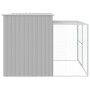 Caseta perros corral acero galvanizado gris claro 214x253x181cm de , Casetas para perros - Ref: Foro24-3189137, Precio: 419,6...