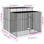 Caseta perros corral acero galvanizado gris claro 214x253x181cm de , Casetas para perros - Ref: Foro24-3189137, Precio: 419,6...