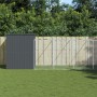 Caseta perros con corral acero galvanizado gris 214x661x181 cm de , Casetas para perros - Ref: Foro24-3189121, Precio: 653,59...