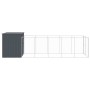 Caseta perros con corral acero galvanizado gris 214x661x181 cm de , Casetas para perros - Ref: Foro24-3189121, Precio: 653,59...