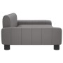 Sofá para niños de cuero sintético gris 90x53x30 cm de , Mobiliario para bebés y niños pequeños - Ref: Foro24-3196266, Precio...