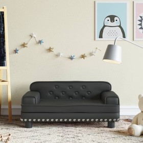 Sofá para niños de cuero sintético negro 70x45x30 cm de , Mobiliario para bebés y niños pequeños - Ref: Foro24-3196300, Preci...