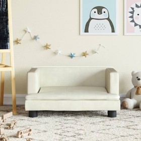 Sofá para niños de terciopelo crema 60x40x30 cm de , Mobiliario para bebés y niños pequeños - Ref: Foro24-3196323, Precio: 66...
