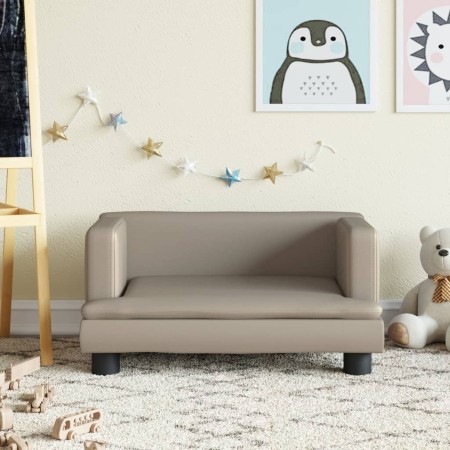Sofá para niños de cuero sintético capuchino 60x40x30 cm de , Mobiliario para bebés y niños pequeños - Ref: Foro24-3196328, P...