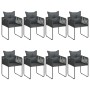 Set de comedor de jardín de 9 piezas PVC ratán negro de , Conjuntos de jardín - Ref: Foro24-3060099, Precio: 791,97 €, Descue...
