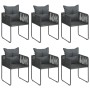 Set de comedor de jardín de 7 piezas PVC ratán negro de , Conjuntos de jardín - Ref: Foro24-3060103, Precio: 608,10 €, Descue...