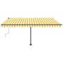 Toldo de pie retráctil manual amarillo y blanco 400x300 cm de vidaXL, Toldos - Ref: Foro24-3069738, Precio: 393,38 €, Descuen...