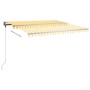 Toldo de pie retráctil manual amarillo y blanco 400x300 cm de vidaXL, Toldos - Ref: Foro24-3069738, Precio: 393,38 €, Descuen...