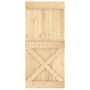 Puerta corredera con herrajes madera maciza de pino 95x210 cm de , Puertas - Ref: Foro24-3203002, Precio: 200,74 €, Descuento: %