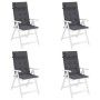 Cojines de silla respaldo alto 4 uds tela Oxford gris antracita de , Cojines para sillas y sofás - Ref: Foro24-361875, Precio...