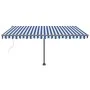 Toldo de pie automático azul y blanco 400x300 cm de vidaXL, Toldos - Ref: Foro24-3069746, Precio: 527,16 €, Descuento: %
