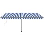Toldo de pie automático azul y blanco 400x300 cm de vidaXL, Toldos - Ref: Foro24-3069746, Precio: 510,80 €, Descuento: %