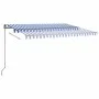 Toldo de pie automático azul y blanco 400x300 cm de vidaXL, Toldos - Ref: Foro24-3069746, Precio: 527,16 €, Descuento: %
