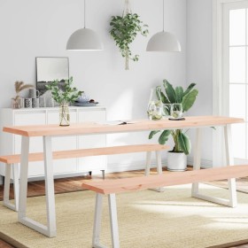 Tablero de mesa madera maciza borde natural 220x50x(2-6) cm de , Tableros para mesas - Ref: Foro24-363923, Precio: 72,45 €, D...