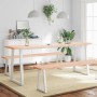 Tablero de mesa madera maciza borde natural 220x50x(2-6) cm de , Tableros para mesas - Ref: Foro24-363923, Precio: 72,45 €, D...