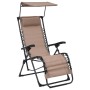 Tumbona plegable de textilene taupe de , Tumbonas - Ref: Foro24-312469, Precio: 115,91 €, Descuento: %