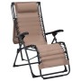 Tumbona plegable de textilene taupe de , Tumbonas - Ref: Foro24-312469, Precio: 115,91 €, Descuento: %