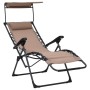 Tumbona plegable de textilene taupe de , Tumbonas - Ref: Foro24-312469, Precio: 115,91 €, Descuento: %