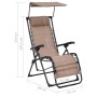 Tumbona plegable de textilene taupe de , Tumbonas - Ref: Foro24-312469, Precio: 115,91 €, Descuento: %