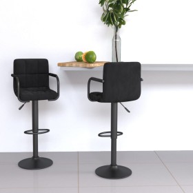 Taburetes de cocina 2 unidades terciopelo negro de , Taburetes de cocina - Ref: Foro24-334656, Precio: 144,09 €, Descuento: %