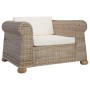 Sillón con cojines ratán natural de , Sillones - Ref: Foro24-283072, Precio: 350,05 €, Descuento: %