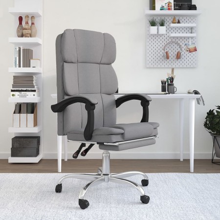 Silla de oficina reclinable de tela gris claro de , Sillas de oficina - Ref: Foro24-349627, Precio: 114,20 €, Descuento: %