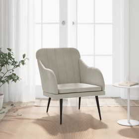 Sillón de terciopelo gris claro 63x76x80 cm de , Sillones - Ref: Foro24-351454, Precio: 98,89 €, Descuento: %