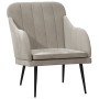 Sillón de terciopelo gris claro 63x76x80 cm de , Sillones - Ref: Foro24-351454, Precio: 98,89 €, Descuento: %