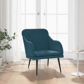 Sillón de terciopelo azul 63x76x80 cm de , Sillones - Ref: Foro24-351463, Precio: 91,43 €, Descuento: %