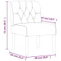 Silla tapizada con botones lino de , Sillas poltrona - Ref: Foro24-352462, Precio: 85,61 €, Descuento: %
