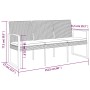 Banco de jardín 3 plazas con cojines PP aspecto de ratán marrón de , Bancos de jardín - Ref: Foro24-360213, Precio: 157,43 €,...