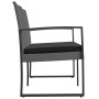 Banco jardín 2 plazas cojines PP aspecto de ratán gris oscuro de , Bancos de jardín - Ref: Foro24-360211, Precio: 113,50 €, D...