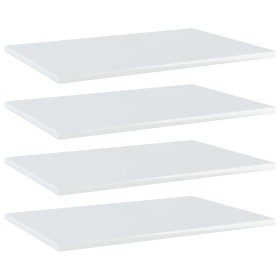 Estante estantería 4uds contrachapada blanco brillo 60x40x1,5cm de , Estanterías - Ref: Foro24-805260, Precio: 42,37 €, Descu...