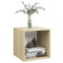 Armario pared 4 ud madera contrachapada blanco roble 37x37x37cm de , Estantes y estanterías - Ref: Foro24-805461, Precio: 94,...