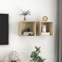 Armario de pared 2 uds madera contrachapada roble 37x37x37 cm de , Estantes y estanterías - Ref: Foro24-805454, Precio: 61,52...