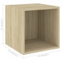 Armario de pared 2 uds madera contrachapada roble 37x37x37 cm de , Estantes y estanterías - Ref: Foro24-805454, Precio: 61,52...