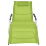 Tumbona con cojín aluminio y textilene verde de , Tumbonas - Ref: Foro24-47780, Precio: 103,67 €, Descuento: %