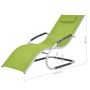 Tumbona con cojín aluminio y textilene verde de , Tumbonas - Ref: Foro24-47780, Precio: 103,67 €, Descuento: %