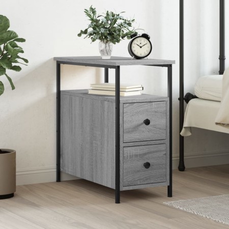 Mesita de noche madera de ingeniería gris Sonoma 30x60x60 cm de , Mesitas de noche - Ref: Foro24-826069, Precio: 59,81 €, Des...
