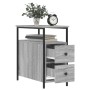 Mesita de noche madera de ingeniería gris Sonoma 30x60x60 cm de , Mesitas de noche - Ref: Foro24-826069, Precio: 59,81 €, Des...
