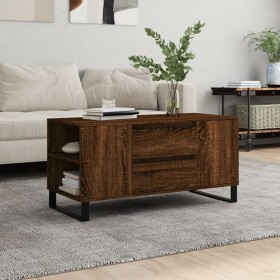 Mesa de centro madera de ingeniería marrón roble 102x44,5x50 cm de , Mesas de centro - Ref: Foro24-831011, Precio: 92,26 €, D...