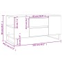 Mesa de centro madera de ingeniería marrón roble 102x44,5x50 cm de , Mesas de centro - Ref: Foro24-831011, Precio: 92,26 €, D...