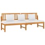 vidaxL Sofá cama con cojín madera maciza acacia crema 200x60x75 cm de , Camas para exteriores - Ref: Foro24-312144, Precio: 3...