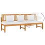 vidaxL Sofá cama con cojín madera maciza acacia crema 200x60x75 cm de , Camas para exteriores - Ref: Foro24-312144, Precio: 3...