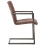 Sillas de comedor voladizad 2 uds cuero real marrón desgastado de , Sillas de comedor - Ref: Foro24-321849, Precio: 315,10 €,...