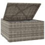 Reposapiés de jardín con cojín ratán sintético gris 55x55x30 cm de , Sofás de exterior - Ref: Foro24-318668, Precio: 90,81 €,...