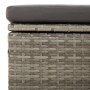 Reposapiés de jardín con cojín ratán sintético gris 55x55x30 cm de , Sofás de exterior - Ref: Foro24-318668, Precio: 90,81 €,...